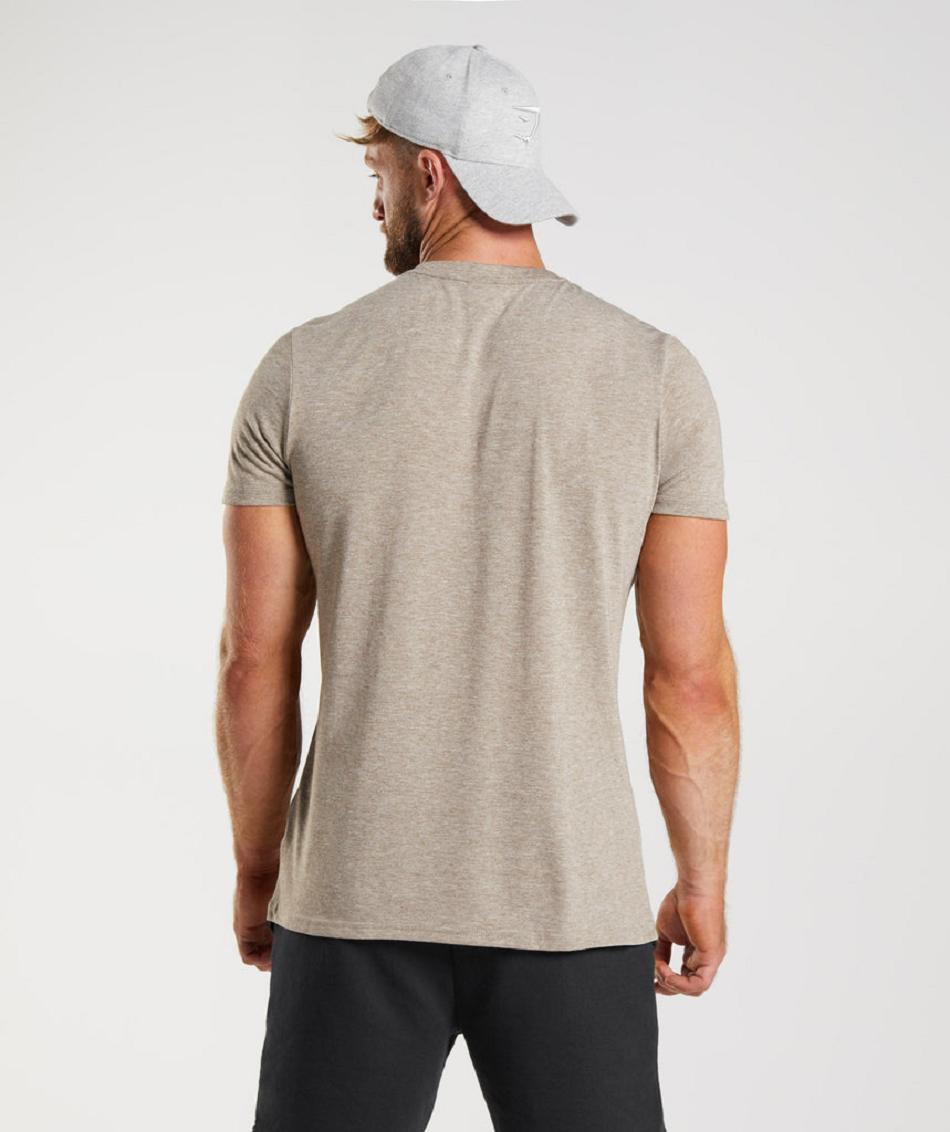 T Shirts Gymshark Legacy Hombre Gris | CO 3325RVD